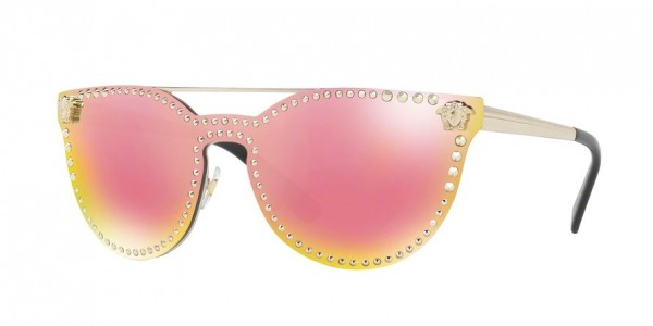 Versace VE2177 Sunglasses, 12524Z PALE GOLD (GOLD)