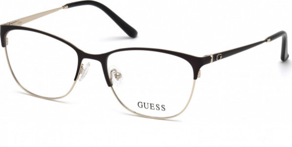 Guess GU2583 Eyeglasses, 002 - Black/Monocolor / Black/Monocolor