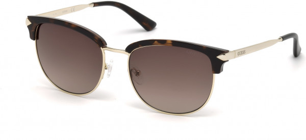 Guess GU7482 Sunglasses, 52F - Dark Havana / Gradient Brown