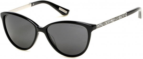 GUESS by Marciano GM0755 Sunglasses, 01A - Shiny Black/smoke Lens