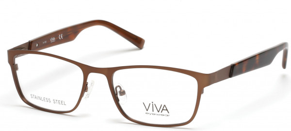 Viva VV4027 Eyeglasses, 049 - Matte Dark Brown
