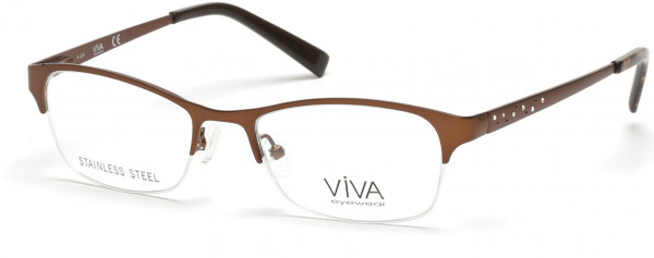 Viva VV4507 Eyeglasses, 049 - Matte Dark Brown