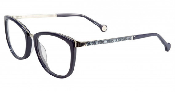 Carolina Herrera VHE092K Eyeglasses, Navy Gunmetal 579Y