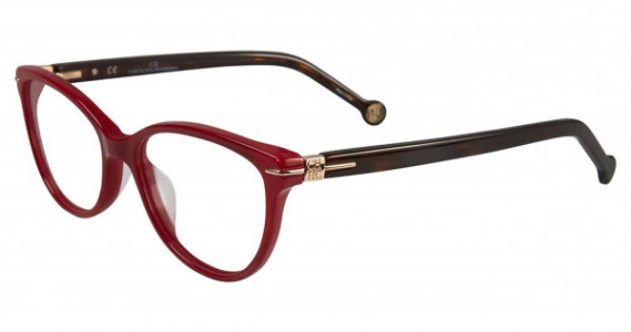 Carolina Herrera VHE660K Eyeglasses, Shiny Burgundy 0G96