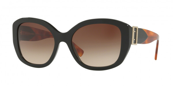 Burberry BE4248 Sunglasses, 363713 BLACK (BLACK)