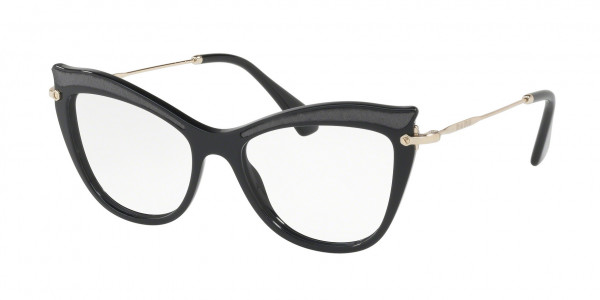 Miu Miu MU 06PV CORE COLLECTION Eyeglasses, VIE1O1 BLACK (BLACK)