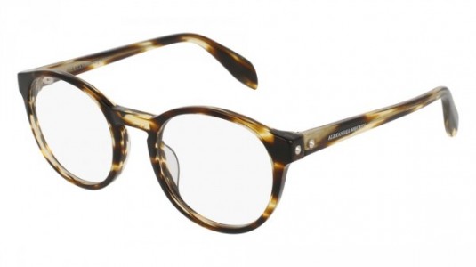 Alexander McQueen AM0075O Eyeglasses, 004 - HAVANA