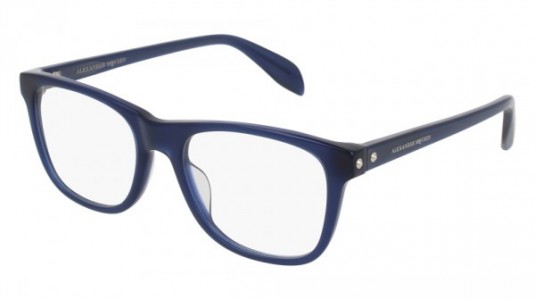 Alexander McQueen AM0076O Eyeglasses, 004 - BLUE