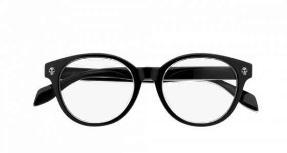 Alexander McQueen AM0028OA Eyeglasses, BLACK