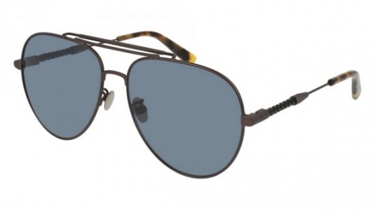 Bottega Veneta BV0106S Sunglasses, 002 - RUTHENIUM with BLACK temples and GREY polarized lenses