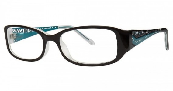 Daisy Fuentes Daisy Fuentes Ariana Eyeglasses, 021 Black/White