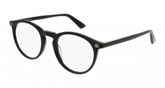 Gucci GG0121O Eyeglasses, 001 - BLACK with TRANSPARENT lenses