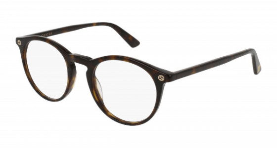 Gucci GG0121O Eyeglasses, 002 - HAVANA with TRANSPARENT lenses