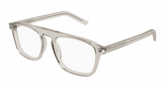 Saint Laurent SL 157 Eyeglasses, 005 - BEIGE with TRANSPARENT lenses