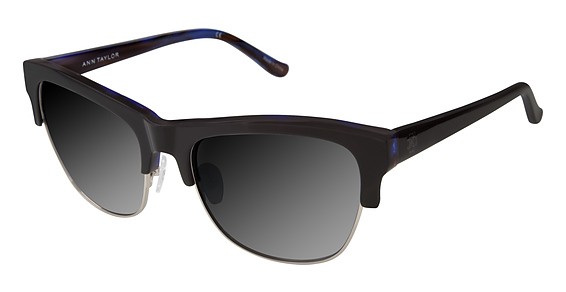 Ann Taylor AT509 Sunglasses, C01 Black (Silver Flash)
