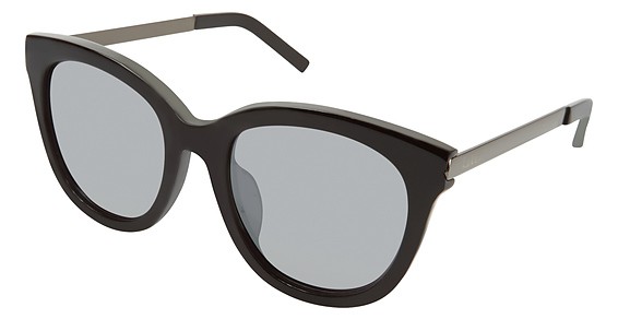 Nicole Miller Roosevelt Sunglasses, C01 Black/Gunmetal (Dark Grey Mirror)