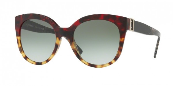Burberry BE4243F Sunglasses, 36358E RED HAVANA/LIGHT HAVANA (RED)