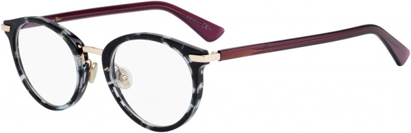 Christian Dior Dioressence 2 Eyeglasses, 065T Dark Havana Burgundy
