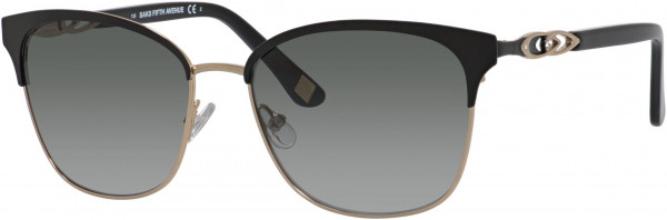 Saks Fifth Avenue Saks 90/S Sunglasses, 0DL2 Black Gold