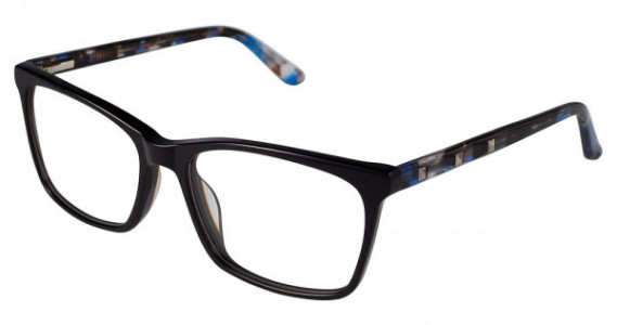 Nicole Miller Antwerp Eyeglasses, C01 BLACK/BLUE TORT