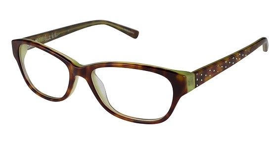 Nicole Miller Azure Eyeglasses, C02 TORTOISE/GREEN