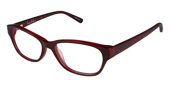 Nicole Miller Azure Eyeglasses, C03 BURGUNDY / RED