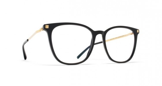 Mykita ZIMA Eyeglasses, C6 BLACK/GLOSSY GOLD