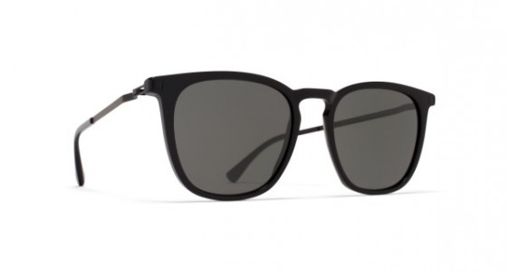 Mykita ESKA Sunglasses, C2 BLACK/BLACK - LENS: DARK GREY SOLID