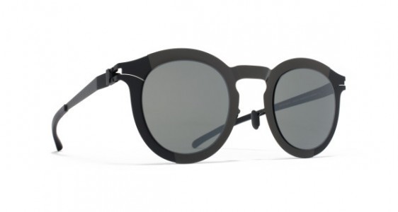 Mykita STUDIO2.2 Sunglasses, SHINY BLACK/BLACK - LENS: MIRROR BLACK