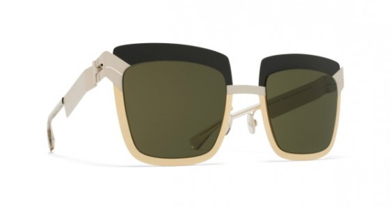 Mykita STUDIO4.2 Sunglasses, S7 LIGHT DESERT MOD - LENS: RAW GREEN SOLID