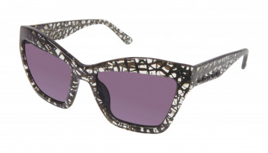 L.A.M.B. LA525 Sunglasses, Black Crystal (BLC)