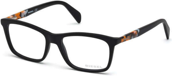 Diesel DL5089 Eyeglasses, 002 - Matte Black