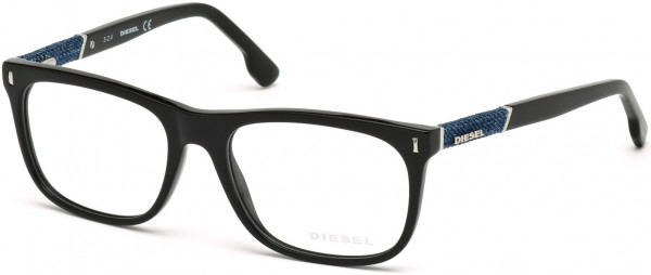 Diesel DL5157 Eyeglasses, 001 - Shiny Black