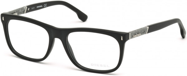 Diesel DL5157 Eyeglasses, 002 - Matte Black