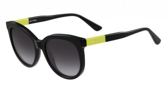 Etro ET636S Sunglasses, (010) BLACK/ACID GREEN