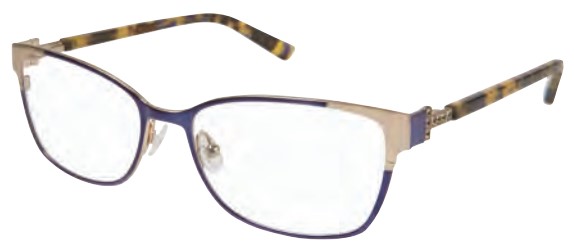 Ted Baker B244 Eyeglasses, Navy Gold (NAV) 