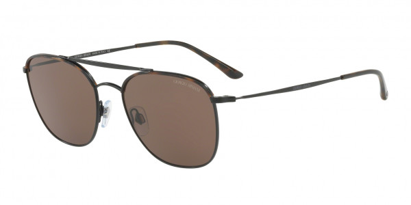 Giorgio Armani AR6058J Sunglasses, 300173 BROWN HAVANA/MATTE BLACK (BLACK)
