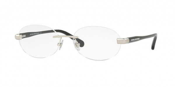 Brooks Brothers BB1051 Eyeglasses, 1681 SATIN SILVER/BLACK (SILVER)