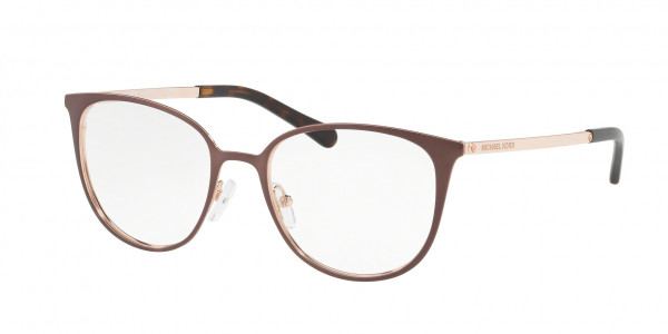 Michael Kors MK3017 LIL Eyeglasses, 1188 LIL SATIN BROWN/ROSE GOLD (BROWN)