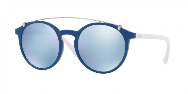 Vogue VO5161S Sunglasses, 259330 DARK BLUE GREEN MIRROR SILVER (BLUE)