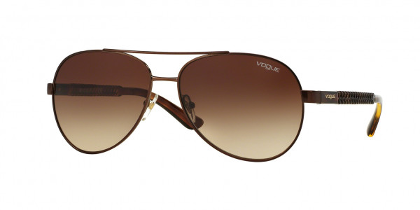 Vogue VO3997S Sunglasses, 934/13 BRUSHED BROWN (BROWN)
