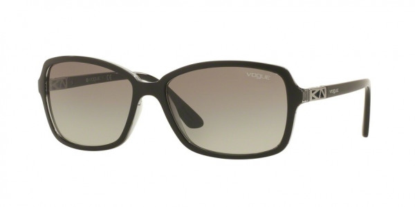 Vogue VO5031S Sunglasses, 238511 TOP MATTE BLACK/GREY TRANSP (BLACK)