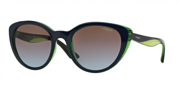 Vogue VO2963S Sunglasses, 231148 TOP BLUE/TR AQUA GREEN (BLUE)