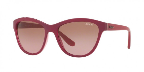 Vogue VO2993S Sunglasses, 241014 TOP CYCLAMEN/CYCLAMEN TRANSP (RED)