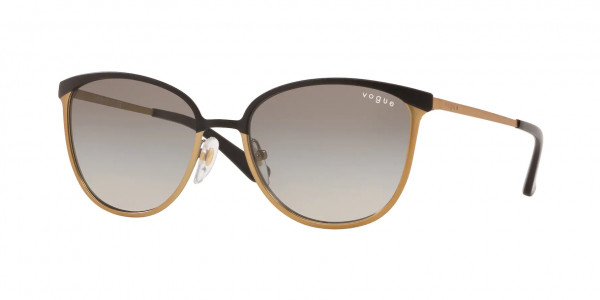 Vogue VO4002S Sunglasses, 513411 TOP MATTE BLACK/BRUSHED GOLD G (BLACK)