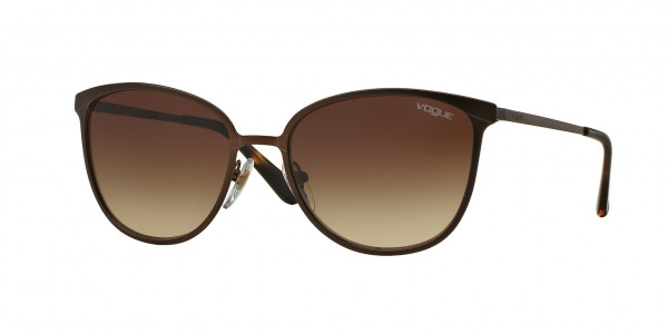 Vogue VO4002S Sunglasses, 934S13 MATTE BROWN BROWN GRADIENT (BROWN)