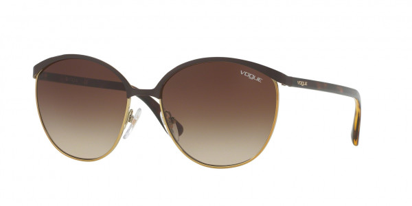 Vogue VO4010S Sunglasses, 997/13 BROWN/GOLD (BROWN)