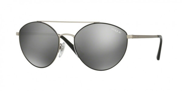 Vogue VO4023S Sunglasses, 352/6G MATTE BLACK/SILVER (BLACK)