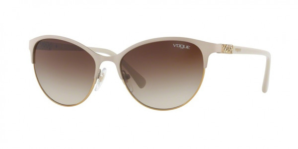 Vogue VO4058SB Sunglasses, 996/13 MATTE BEIGE/PALE GOLD (LIGHT BROWN)