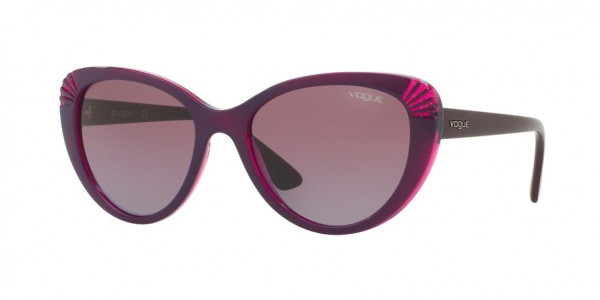 Vogue VO5050S Sunglasses, 24308H TOP VIOLET/TR VIOLET/GLITTER (PURPLE/REDDISH)